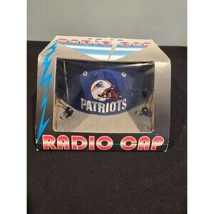 Vintage New England Patriots AM/FM Radio Cap – NIB – 1990s NFL Novelty Hat